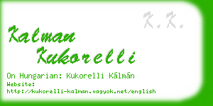 kalman kukorelli business card