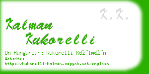 kalman kukorelli business card